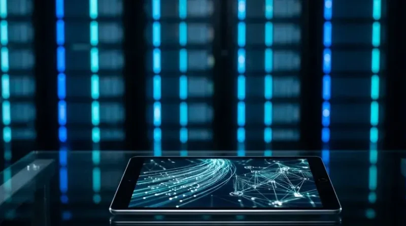 Servidores de alta capacidad y conectividad de fibra óptica que respaldan las operaciones logísticas internacionales desde Uruguay.