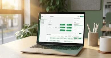 Analista de sistemas configurando un software de prevision operativa para una cadena de suministro.