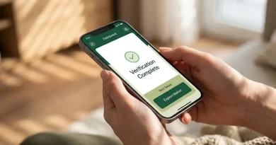 Inversor abriendo una cuenta de inversión en su teléfono móvil.