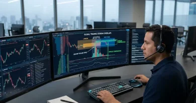 Mapa de los mejores horarios para operar Forex según la superposición de sesiones de Londres y Nueva York.