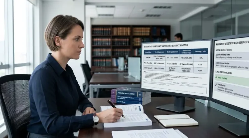 Cuadro comparativo sobre la regulación de brokers financieros por organismos de Nivel 1 como FCA y ASIC.